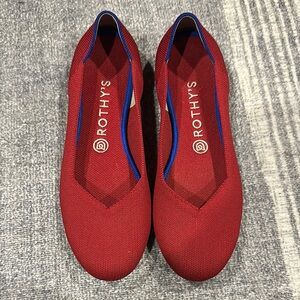 Rothy's Red and Blue Women's Flats